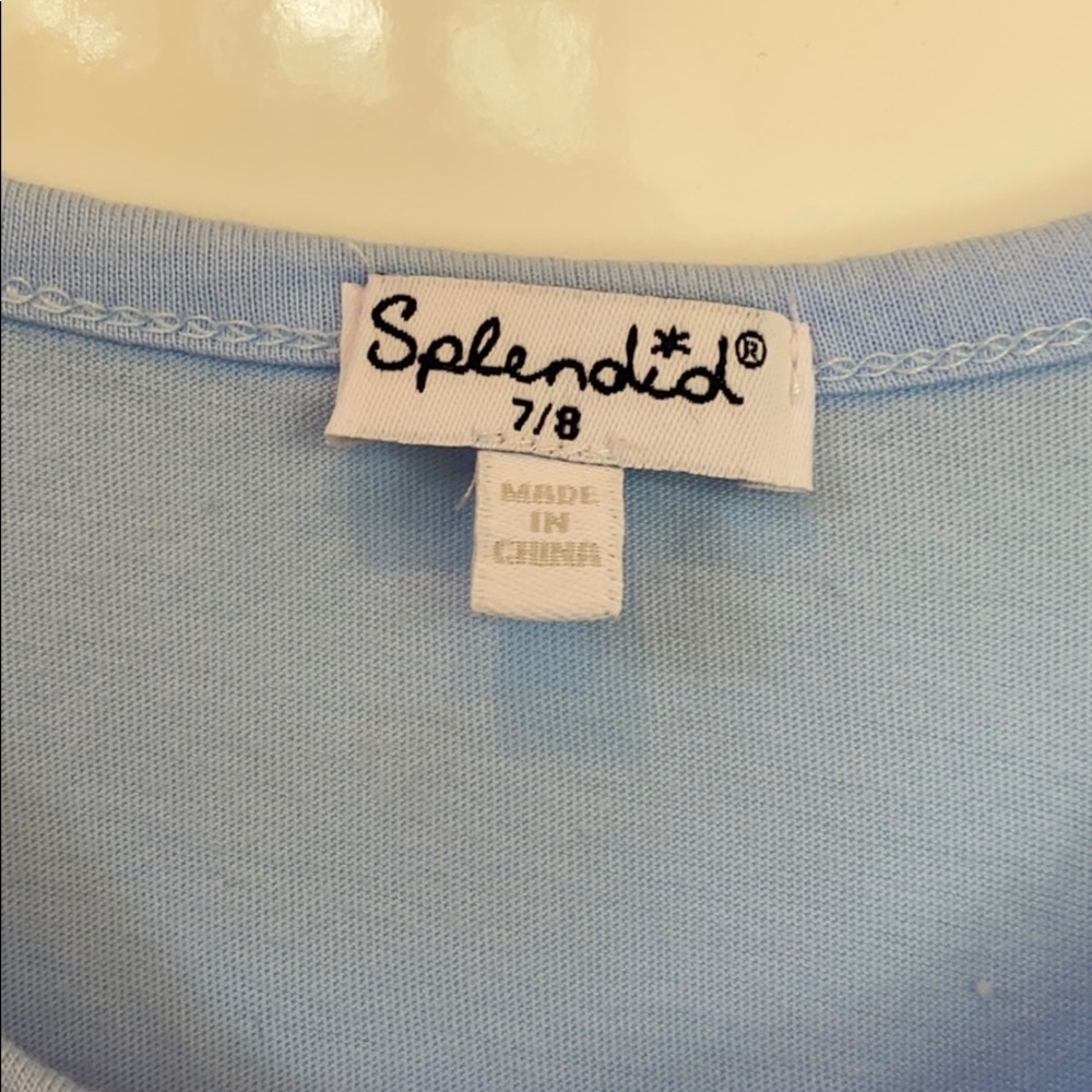 Splendid Ruffle Hem Top Size 7/8 - Picture 2 of 4